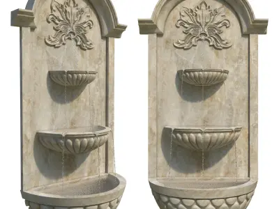 Classic Wall Fountain 02 3D model