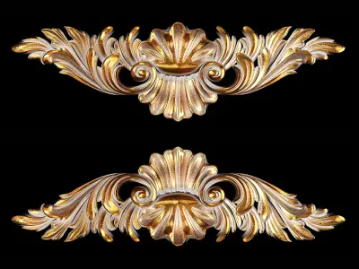 Classic carved 003 3D model purchase
