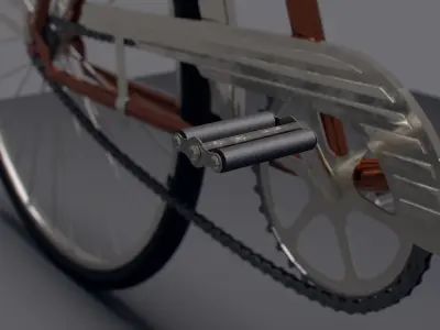 Vintage 1960s Beach Cruiser Bicycle 3D model