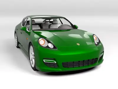 PORSCHE PANAMERA 2011 LOWPOLY Low-poly 3D model