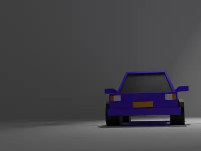 Cartoon Car 3d Model Low-poly 3D model