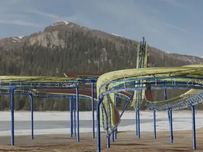 Acrobatic Track Low-poly 3D model