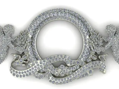 Pendant with Angels 3D print model