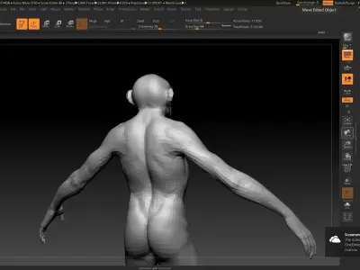 monkey low poly human body Low-poly 3D model