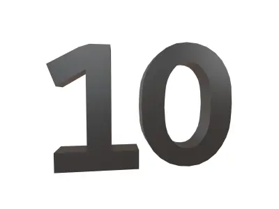 Date Number v1 Pack 01 Low-poly 3D model