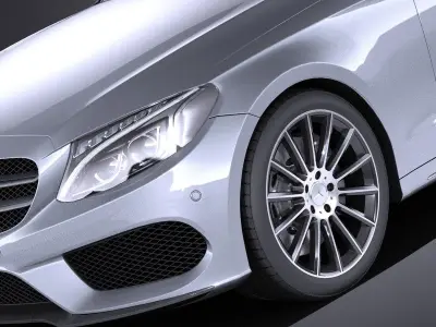 Mercedes Benz C Class W205 2017 sedan VRAY 3D model