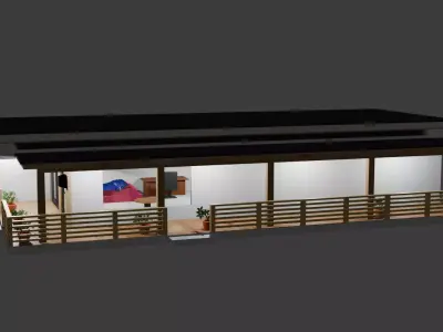 MODERN HOME  Low-poly 3D model