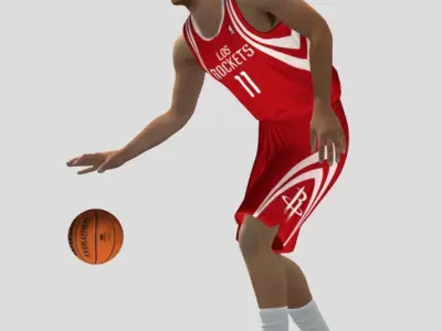 3D Rigged Yao Ming NBA Low-poly 3D model