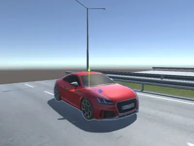 Audi TT 2017 Low-poly 3D model