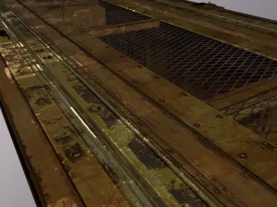 Crane Elevator Low-poly 3D model