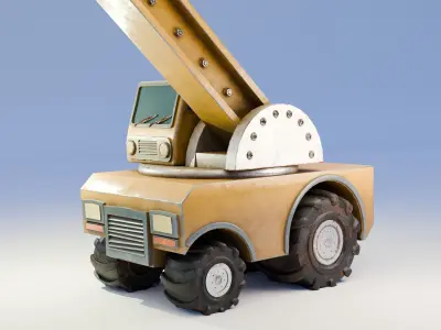 Excavator Low-poly 3D model