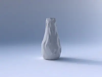 Vase curved with low-polygon bulges  3D print model