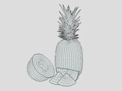 Pineapple Low Poly Low-poly 3D model