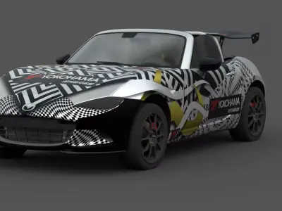 Mazda MX-5 Miata 3D Model Realistic  Game Ready Roadster Low-poly 3D model