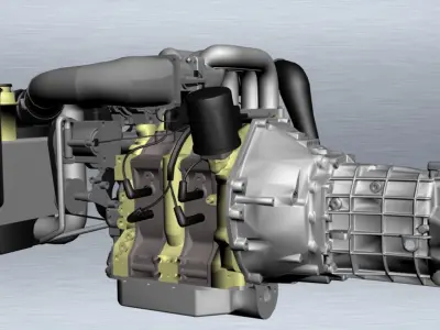 Rotary 13B RX7 MAZDA 3D model