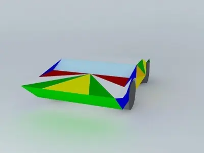 The RACE paper car Free 3D model