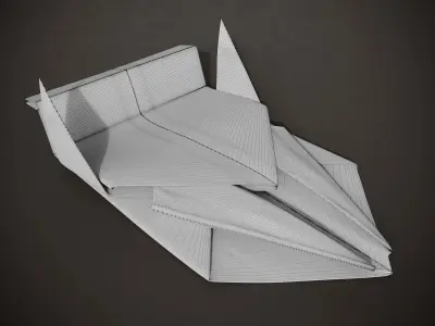 Origami Bolide-Paper car 3D model