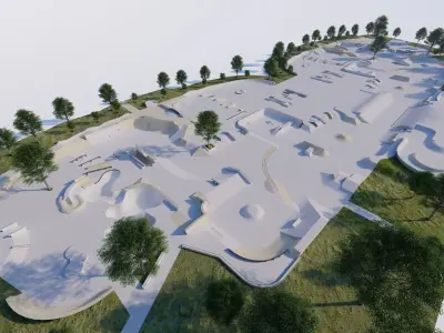 Skatepark-Skate Park PACK 3D model