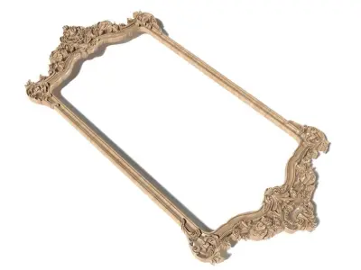 Frame-021 ornate gold frame 3D model
