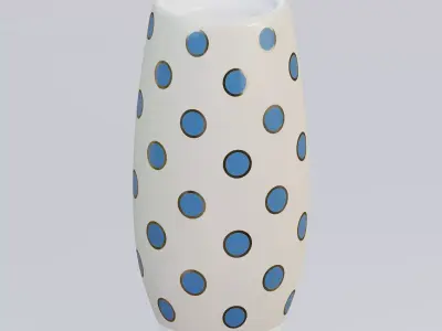 Vase24 vase with polka dots 3D model