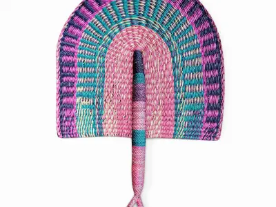 African Handwoven Fan 39 3D model