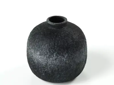 madam stoltz - vase - terracotta grey black 3D model