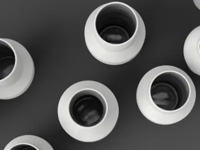 HK  living  - Uberach vase set 3D model