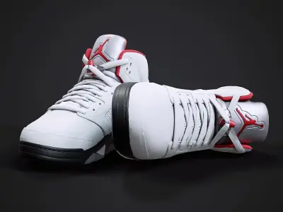 Air Jordan 5-retro sneaker 3 Low-poly 3D model