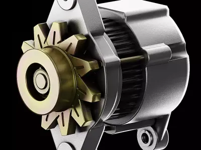 PBR Electric Motor 3D model