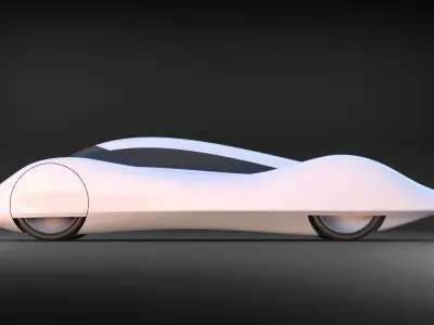 Electric car for speed record 3D model