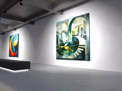 Painting Galary VR Environment  Low-poly 3D model