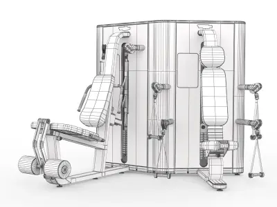 Fitness TechnoGym Plurima Twin MF-65 3D model