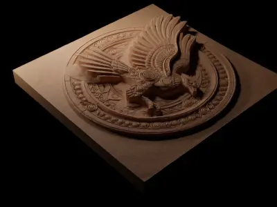 Thunderbird CNC 3d Print High Relief Sand Casting 3D print model