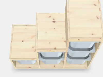 TROFAST Storage combination 48 Low-poly 3D model