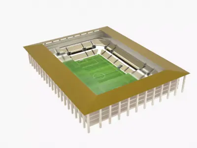 Soccer Stadium Low-poly 3D model 29