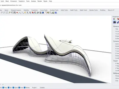 Futuristic Curvature Family Pavilion 3D model