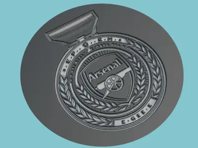 Arsenal FC Medallion Football 3D print model