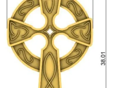 celtic cross cruz celta 3D print model