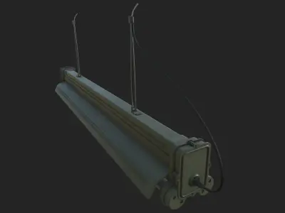Fluorescent Lamp Low-poly 3D model