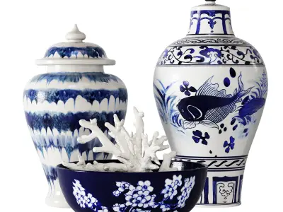 Vases Set 01 3D model