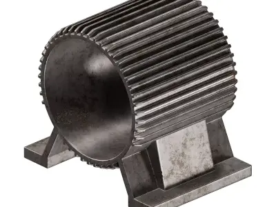 Rusty Electric Motor Casing 3D model