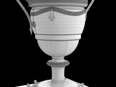Football cup trophy 3D model