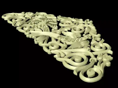 Central decor ornament for furniture 3D model 811