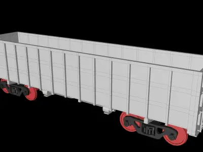 Animated game-ready GondolacarV0 Low-poly 3D model