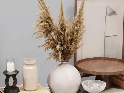 Decorative Set 216 Low-poly 3D model