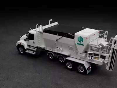 Volumetric Concrete Mixer Truck 3D Model  3D model