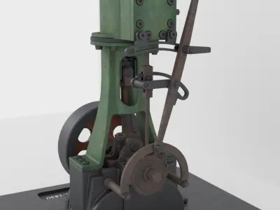 VERTICAL STEAM ENGINE WITH REVERSE GEAR -1830 3D model