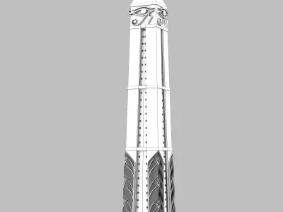 pharaonic obelisk Low-poly 3D model