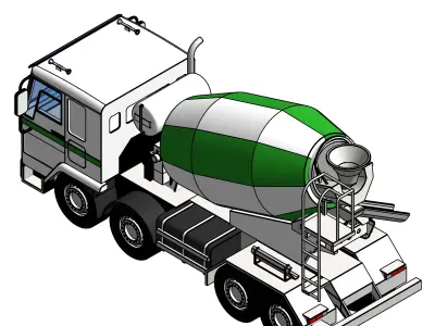 Concrete Mixer Truck-03 3D model