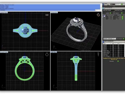 Solitaire ring model 3D print model 9